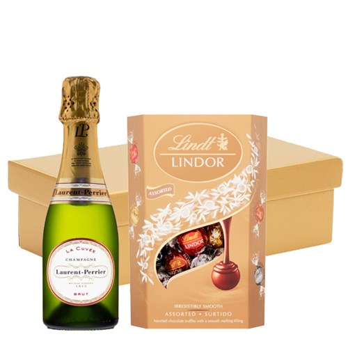Mini Laurent Perrier La Cuvee Champagne 20cl And Chocolates In Gift Hamper